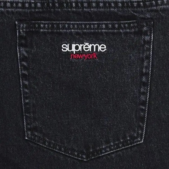 Supreme Baggy Jean (FW25) Black Mens Size 32 - Picture 3 of 7